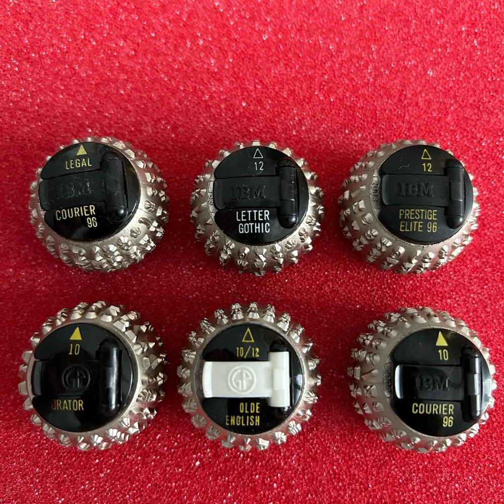 IBM Typewriter Font Balls Set for Selectric III Typewriter